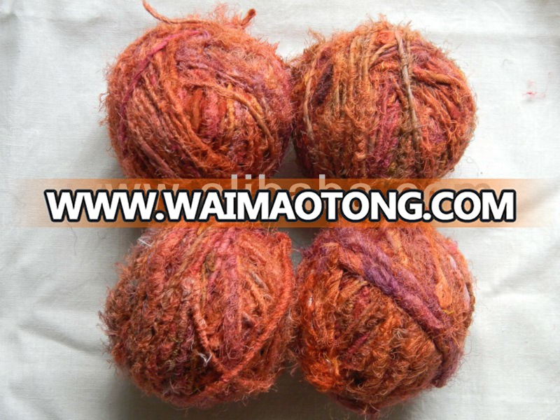 Recycled Sari Silk Yarn in Balls